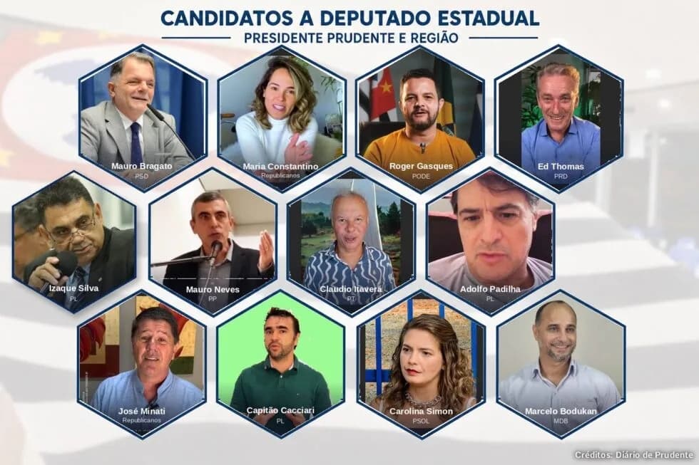 Doze nomes ligados a Presidente Prudente disputam vaga de deputado estadual